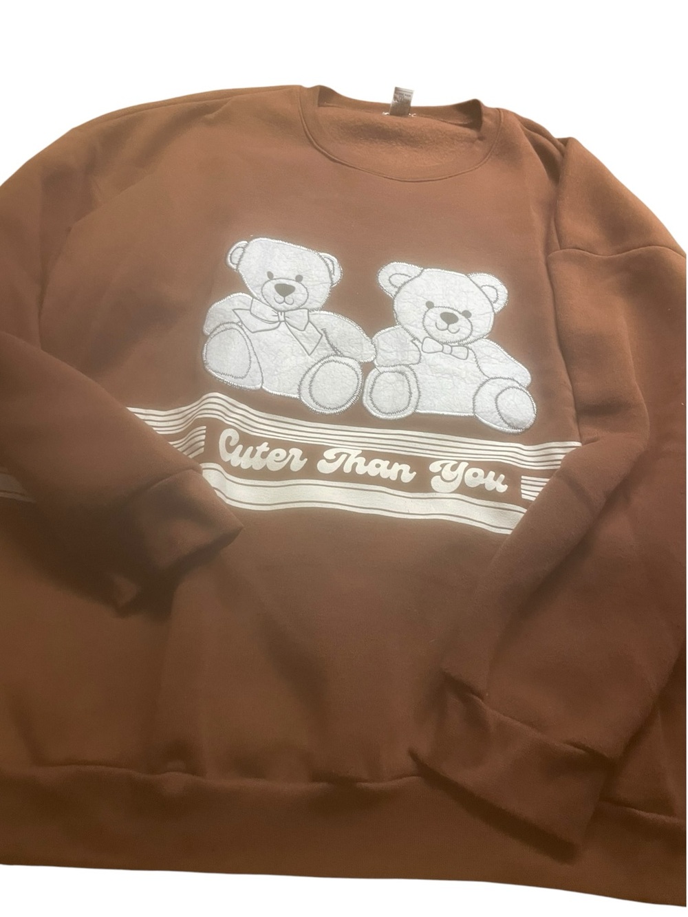 Rue size 1 X Brown 'Cuter Than You' Teddy Sweatshirt - ladies like new size medi